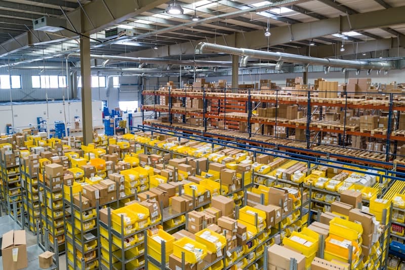 Forklift operating in expanded warehouse zone